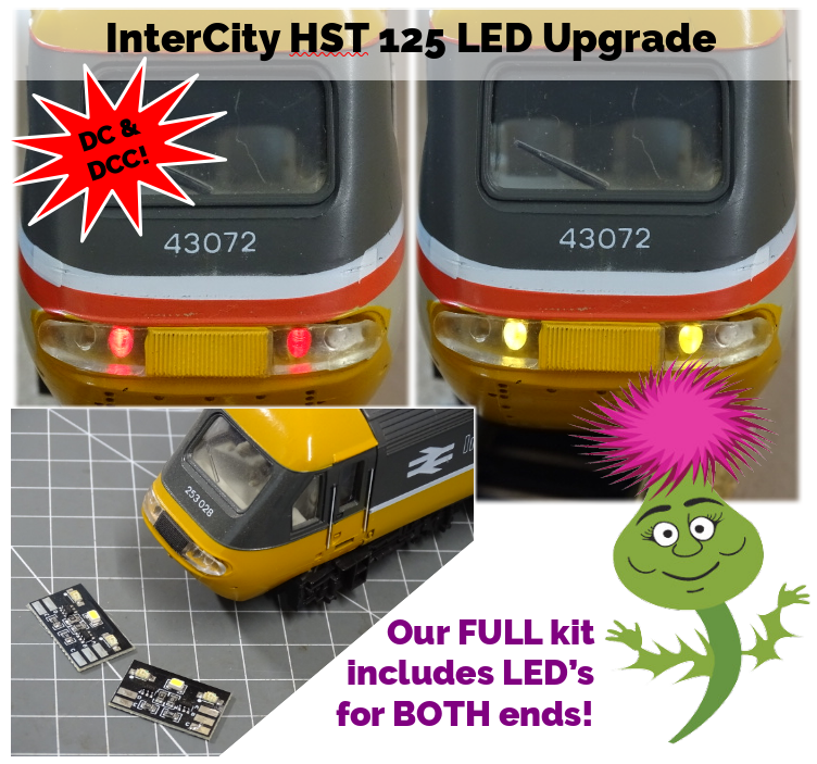 Hornby HST InterCity 125 LED upgrade red/white DC and DCC