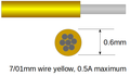 7/01mm yellow ultra-thin wire for DCC decoders and models - 10m