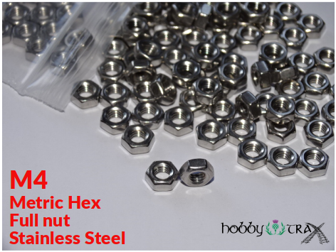 M4 Stainless Steel full nuts