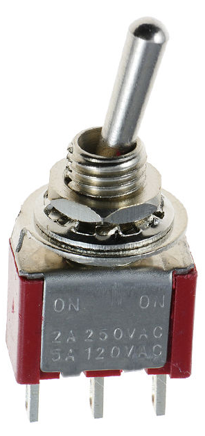 Switch single pole double throw maintained (SPDT) ON-OFF-ON